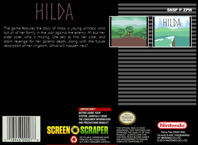 Hilda (Homebrew) — Box back